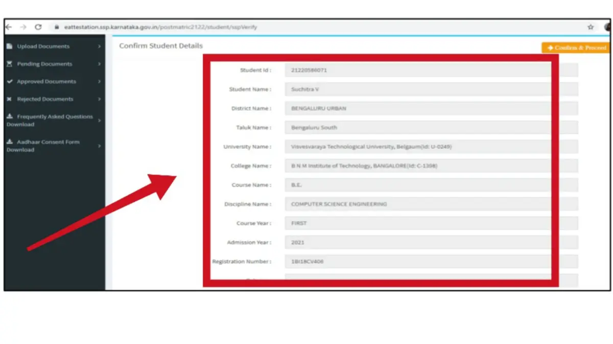 SSP Scholarship e-Attestation 2025-26 SSP Scholarship e-Attestation 2025-26 Confirm Your Student Details