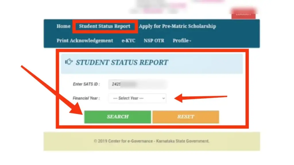 SSP Pre-Matric Scholarship Status